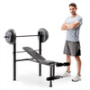 standard bench with 80lb weight set competitor CB-20111 bench press