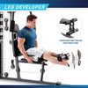 Marcy 150lb Stack Home Gym  MWM-4965SC - Infographic -Leg Developer