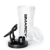 Marcy Non-Spill Shaker Bottle - Clear with Black Lid- MSB-CBL - Lid and Strainer off of Bottle