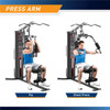 Marcy Home Gym System 150lb Weight Stack Machine  MWM-989 - Chest Fly and Chest Press Infographic