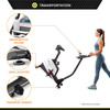 Magnetic Upright Exercise Bike with 15 Workout Presets  Circuit Fitness AMZ-594U - Transport Wheels