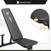 Adjustable Weight Bench with Six Position Mechanism  Circuit Fitness AMZ-617BN - Padded Seat