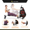 Foldable Rowing Machine with Magnetic Resistance & Bluetooth Circuit Fitness AMZ-979RW-BT -Durable Padded Seat