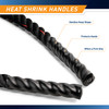 9 M (30 ft) Battle Ropes 38mm (1.5 Inch) Diamater Heavy Exercise Rope  ProIron PRO-ZS01-1 - Infographic - Heat Shrink Handles