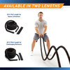 12 M (40 ft) Battle Ropes 38mm (1.5 Inch) Diamater Heavy Exercise Rope  ProIron PRO-ZS01-2 - Infographic - Available in Two Lengths