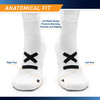 Sockapro Soccer Sock  Compression Sock for Shin Guard  Marcy Sports - Infographic - Anatomical Fit