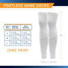 Sockapro Footless Soccer Sock  Compression Sock for Shin Guard  Marcy Sports - Infographic - Footless Game Socks Size