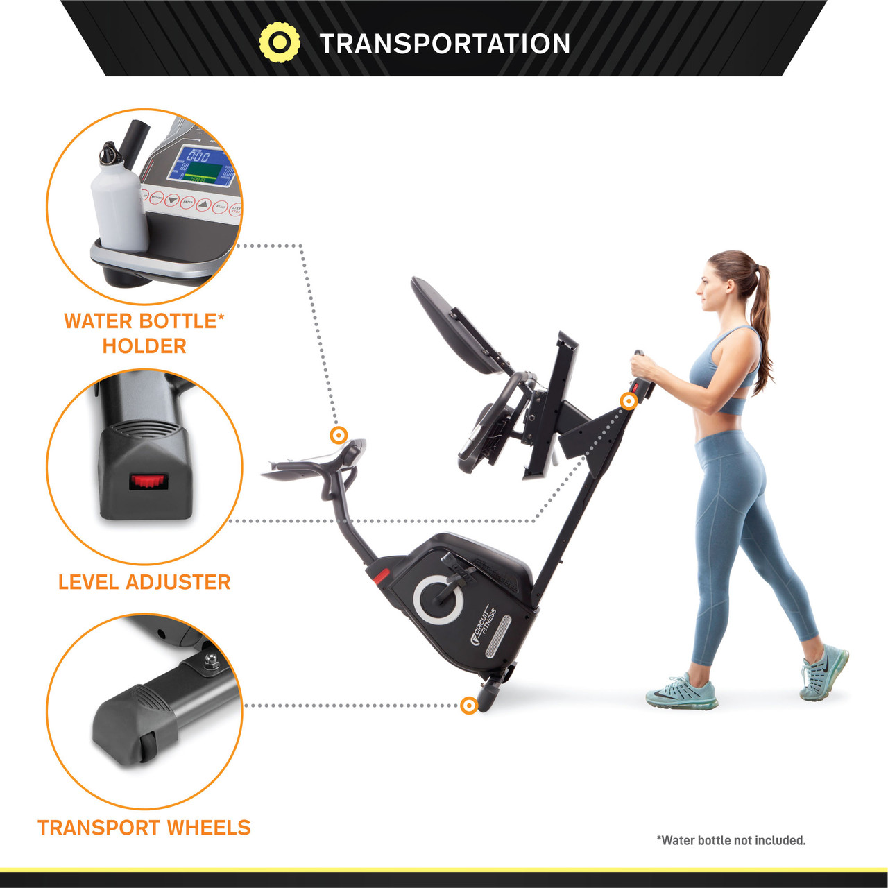 The Regenerating Magnetic Recumbent Bike | Marcy ME-706 includes looped & gripped pedals for added safety during your intense cardio workout