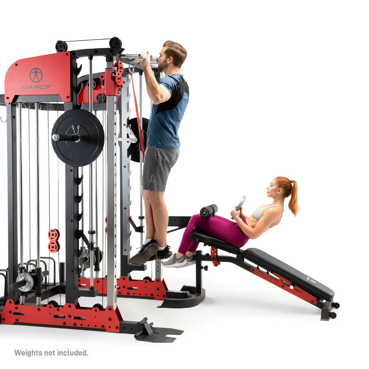 Marcy Pro Deluxe Smith Cage Home Gym System SM7553 Pull Up Bar