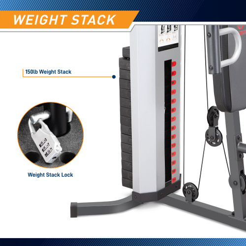 marcy 150lb stack home gym dementions