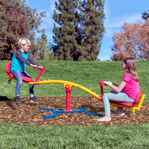 kids outside playground