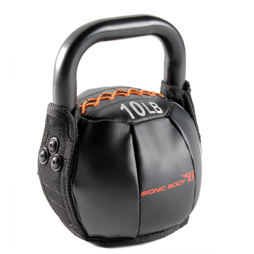 The 10 lbs. Bionic Body Kettle Bell is soft so you do not have to worry about getting hurt, it will optimize your HIIT conditioning workout!