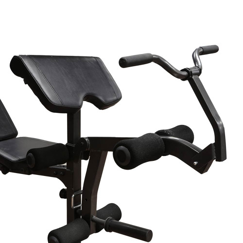 The Marcy Olympic Weight Bench MD-857 includes a comfortable preacher curl pad