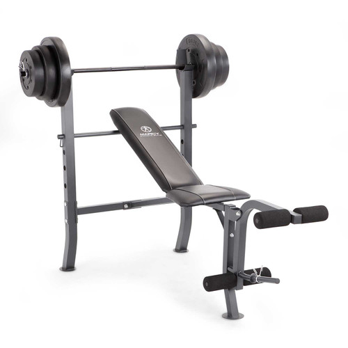 The Standard Bench with 100lb Weight Set Marcy Diamond Elite MD-2082W is a complete weight bench with weights that is perfect for your home gym
