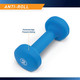 Marcy 2lb Neoprene Dumbbell INE-002 - Infographic - Anti-Roll