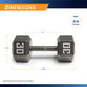 Marcy 30lb Hex Dumbbell IV-2030 - Infographic - Anti-Roll