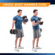 40 lbs Vinyl Dumbbell Weight Set by Marcy is perfect for performing cross-body hammer curls that targets the biceps, forearm muscles, and brachialis 