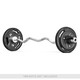The Marcy Solid Steel Olympic Curl Bar & Chrome-Plated Weight Bar SOC-49 is curved to target different muscles