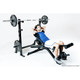 The Marcy Olympic Weight Bench PM-70210 in use - inclined sit ups