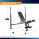 The Olympic Bench Competitor CB-729 is essential for creating the best home gym - Bench Dimensions Infographic