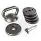 The pieces included with the 50 lbs. Apex Adjustable Kettle Bell