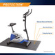 Fitness Equipment Mat and Floor Protector for Treadmills  - Marcy MAT-365 - Infographic - Reduce Noise non slip