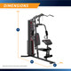 Marcy Home Gym System 150lb Weight Stack Machine  MWM-989 - Dimensions Infographic
