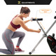 Folding Upright Exercise Bike with Adjustable Resistance  Circuit Fitness AMZ-150BK - Infographic - Adjustable Seat