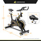 Indoor Cycling Bike with 40 lbs Flywheel  Circuit Fitness  AMZ-955BK Exercise Bike - Dimensions