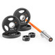 Short Olympic Barbell Weight Set 47” w Weight Plates collars BBOB-7645  Bionic Body