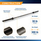 7ft Olympic Barbell 30lbs with 15.5 inch Loadable Sleeves  Marcy TRB-84 - Infographic - Construction