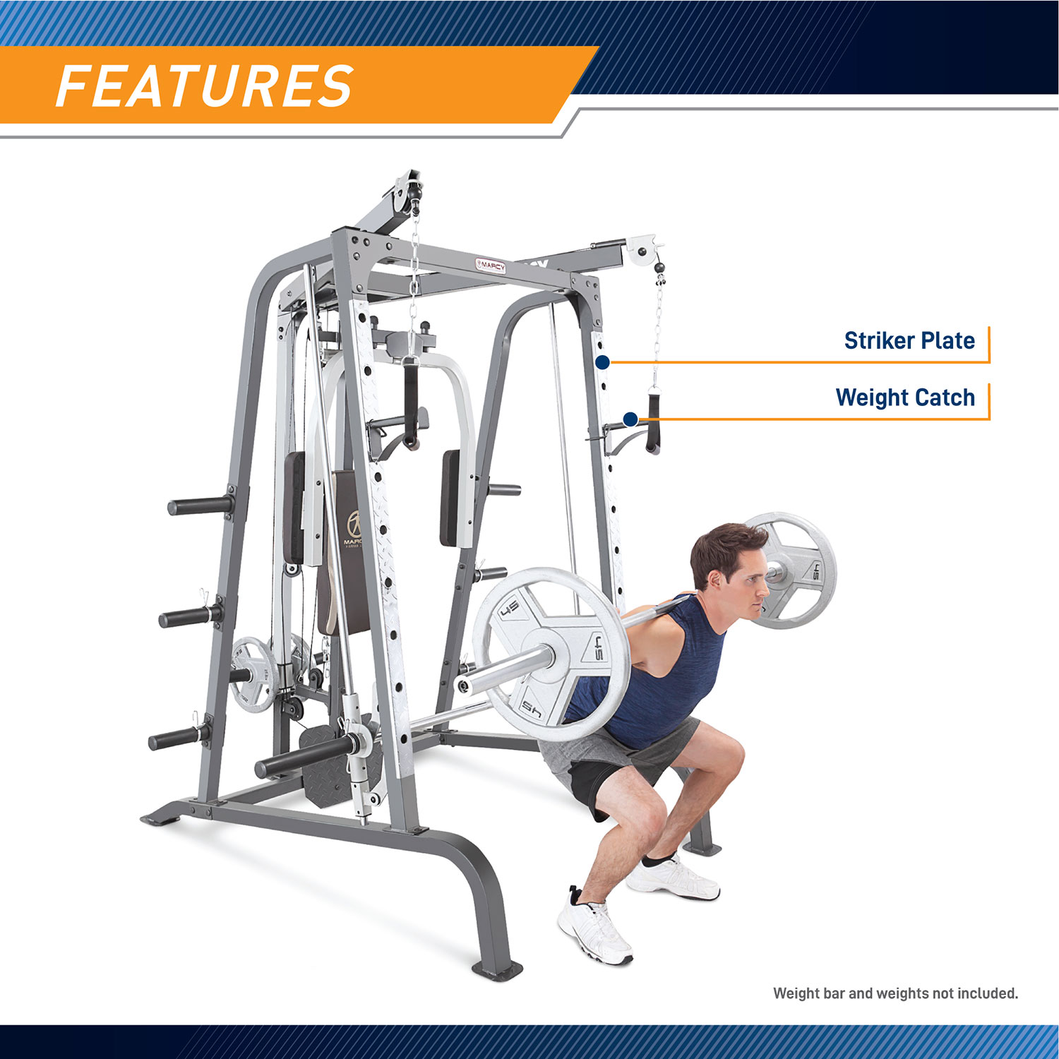 Marcy Deluxe Diamond Elite Smith Cage Home Workout Total Body Gym Machine  System, 1 Piece - Fry's Food Stores