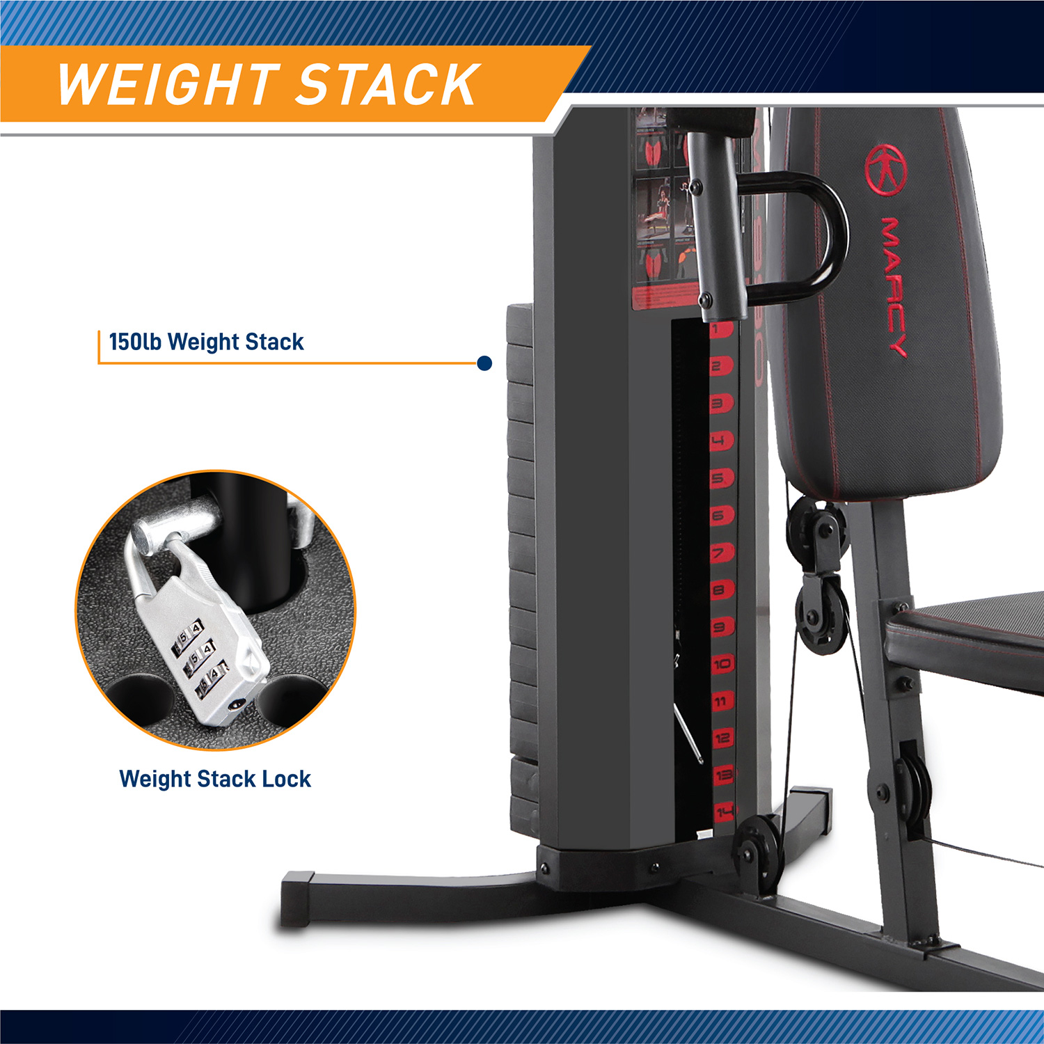 Buy the Best Home Gym - Marcy 150lb Stack - MWM-990 