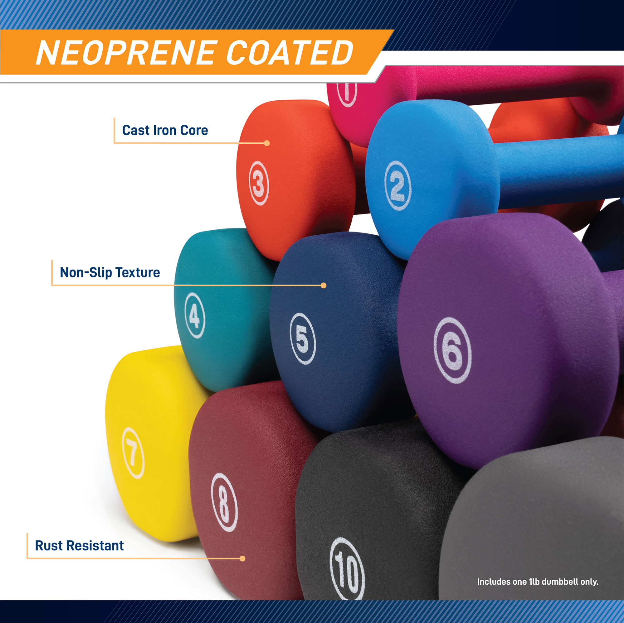 New Balance Dumbbells Hand Weights (Single) - Neoprene