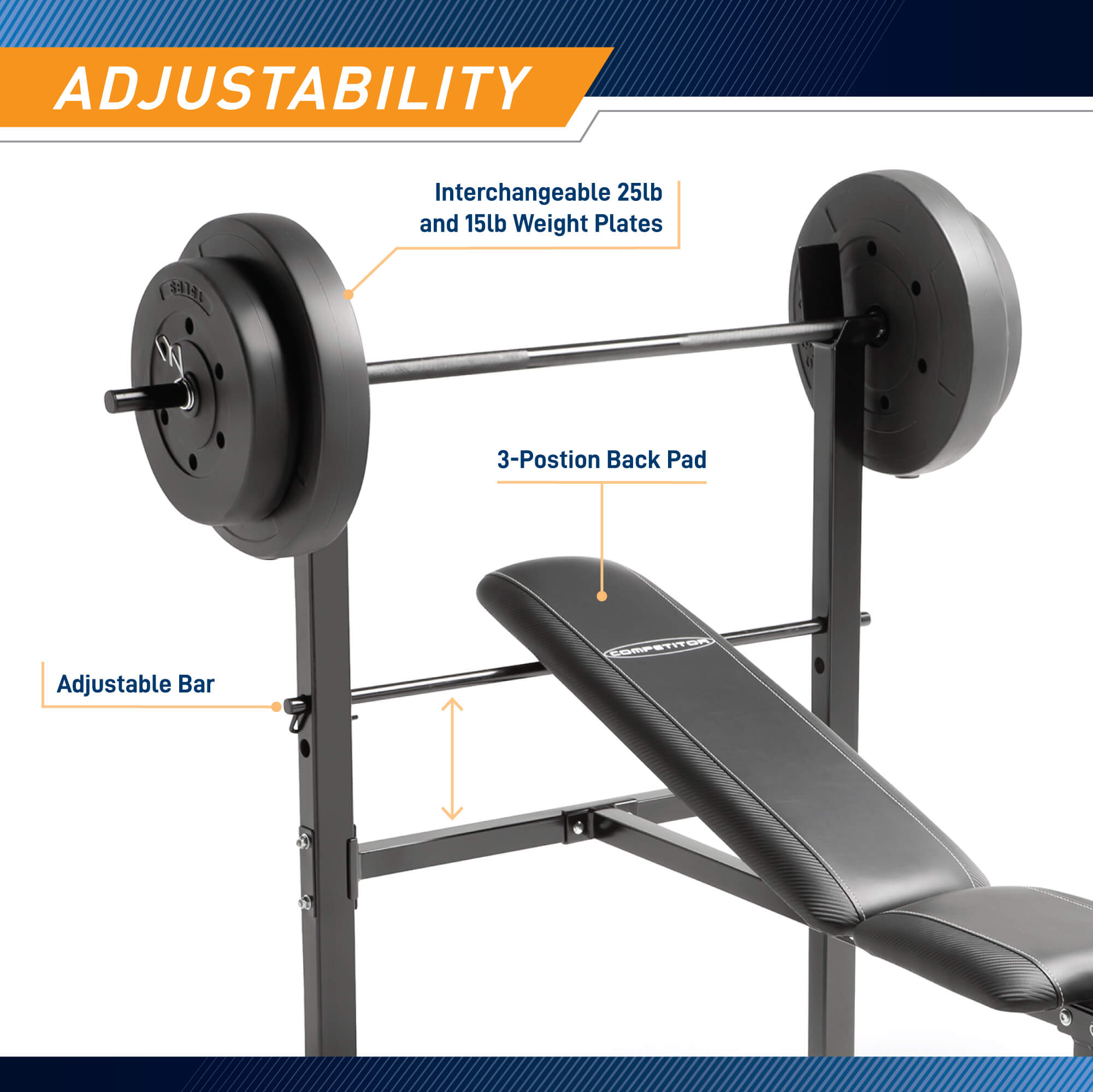 Standard Bench Competitor CB 20111 Quality Strength Products