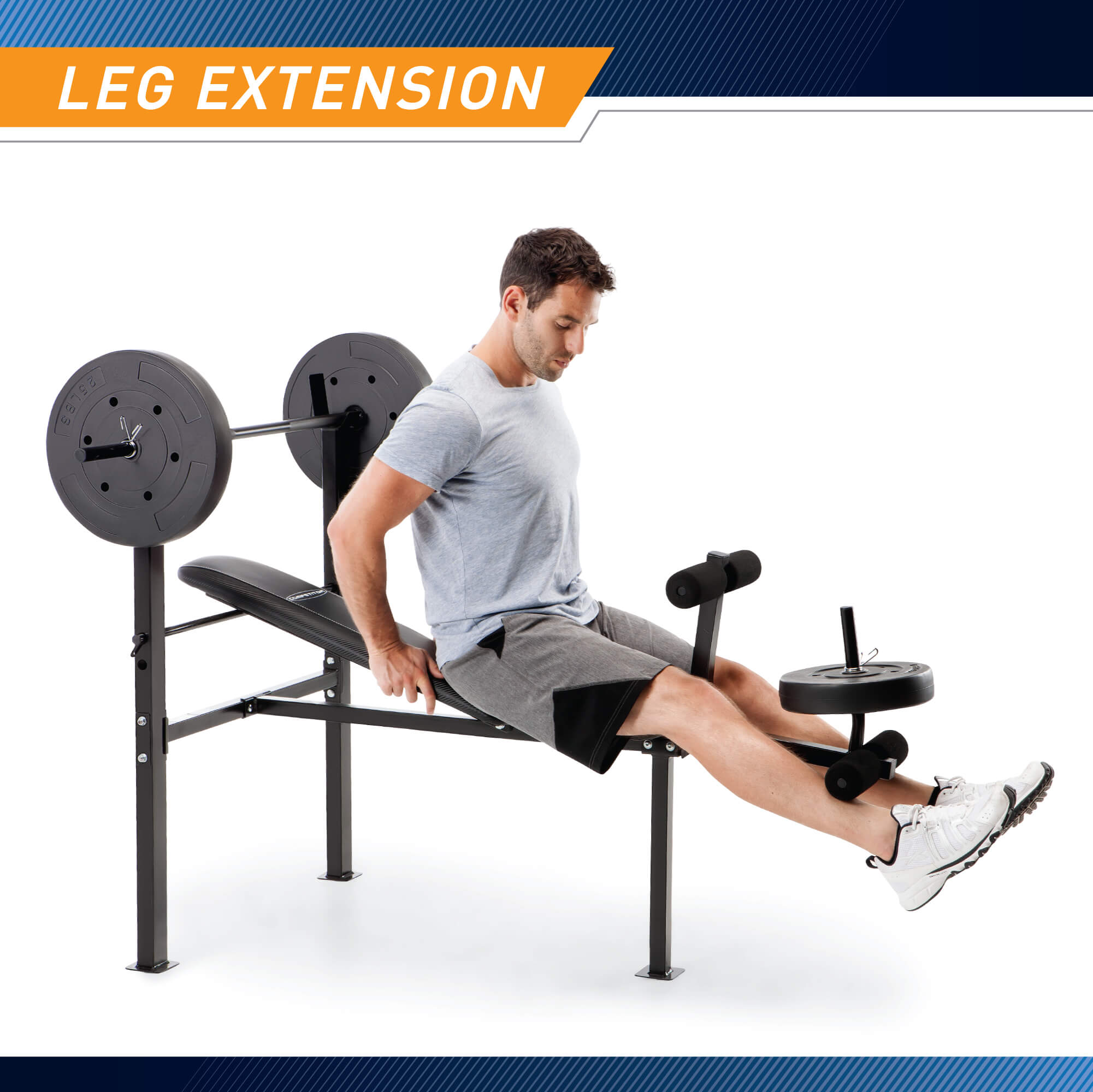Competitor pro home gym standard adjustable weight bench with 80 pound set outlet