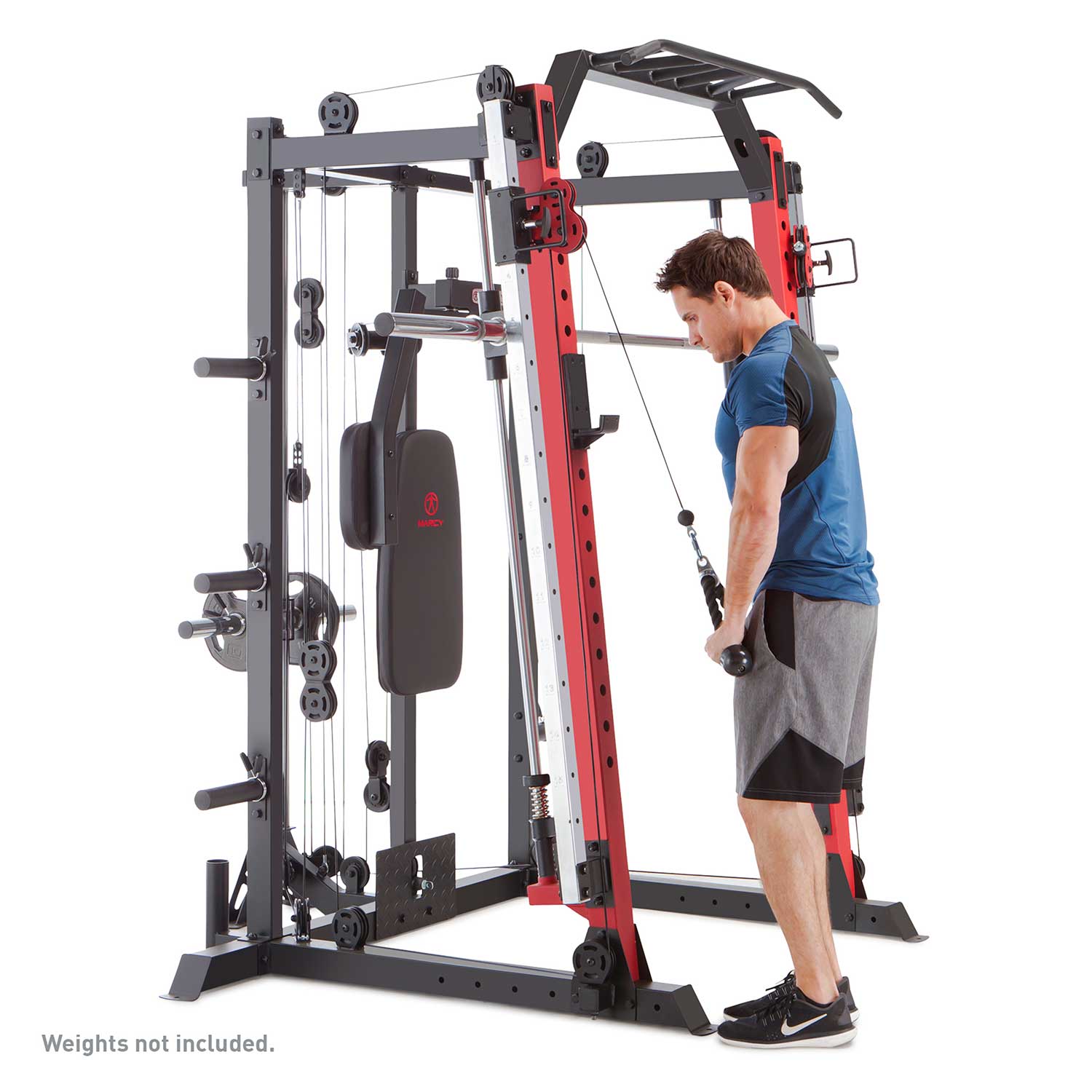 Marcy fitness marcy smith cage workout machine total body training home gym system linear bear store