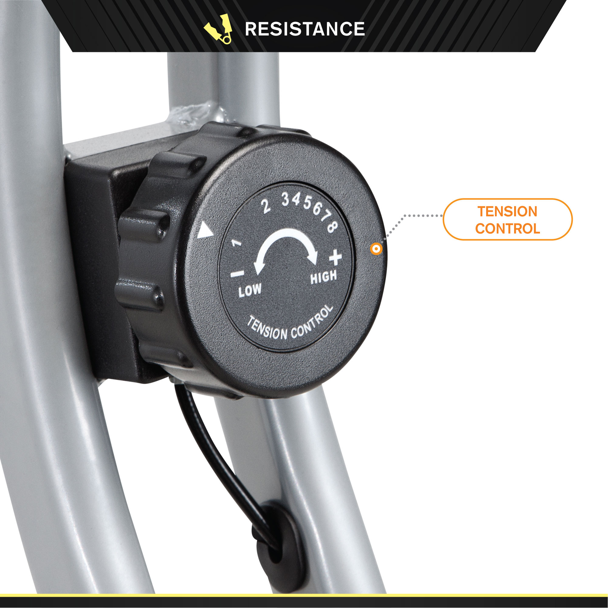 Folding Upright Exercise Bike Adjustable Resistance Circuit