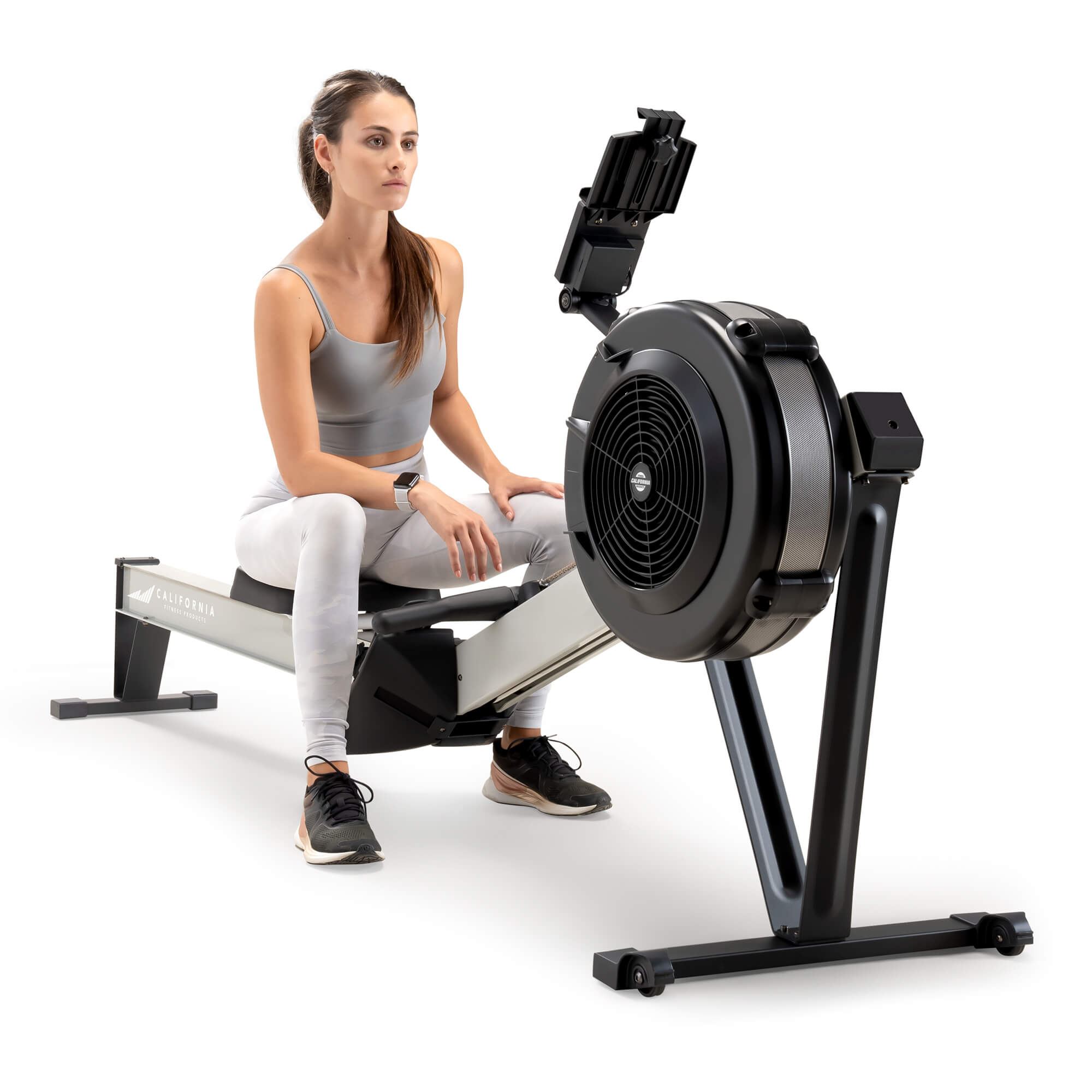 California Fitness Deluxe Rowing Machine with Adjustable Air Resistance