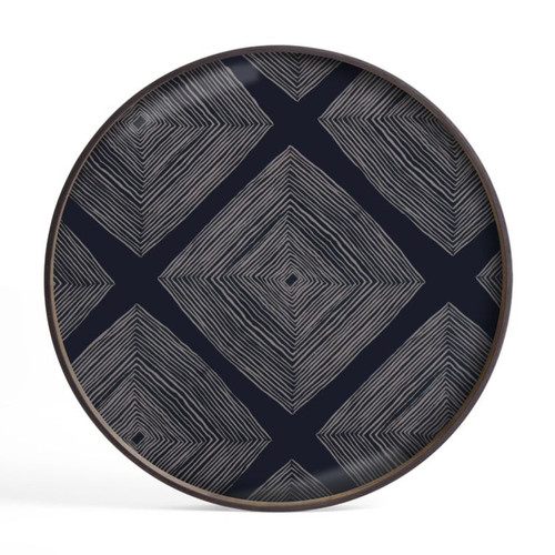 Ink squares glass tray