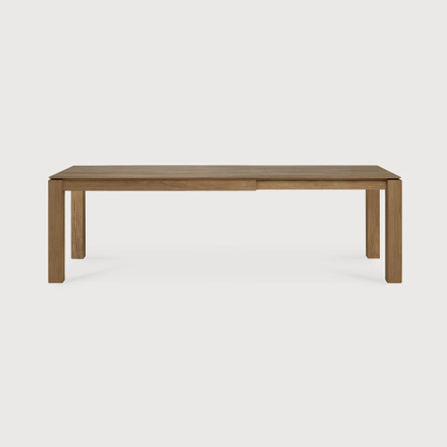 Teak Slice extendable dining table