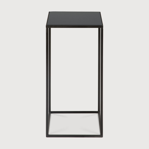 Compact charcoal side table