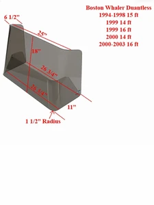 Dauntless 26-3/4"wide X 18"Tall X 11" Return in clear