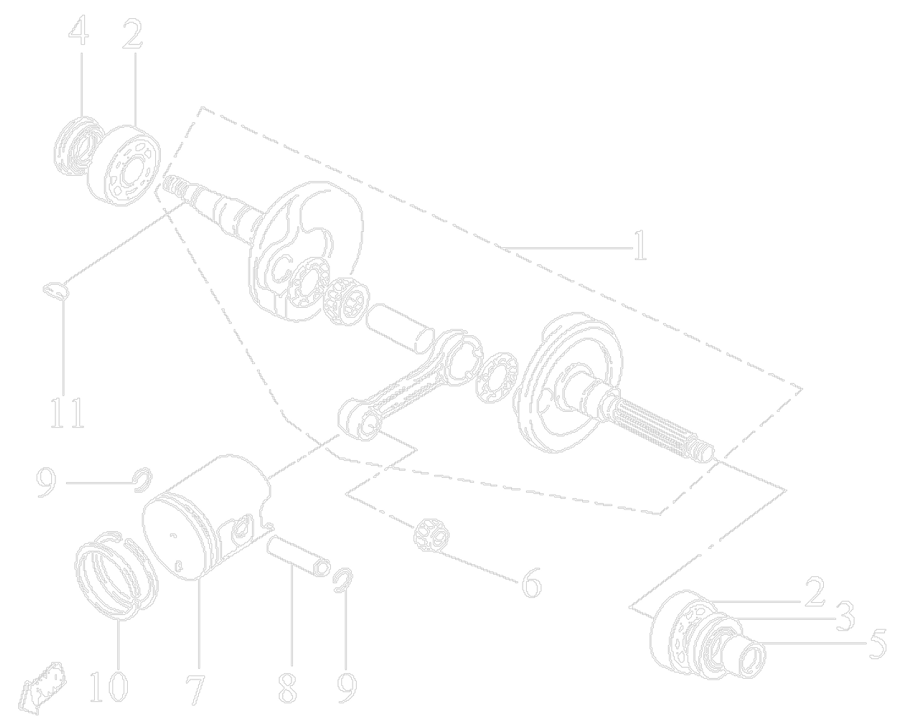 (#2) Ball Bearing, Crankshaft