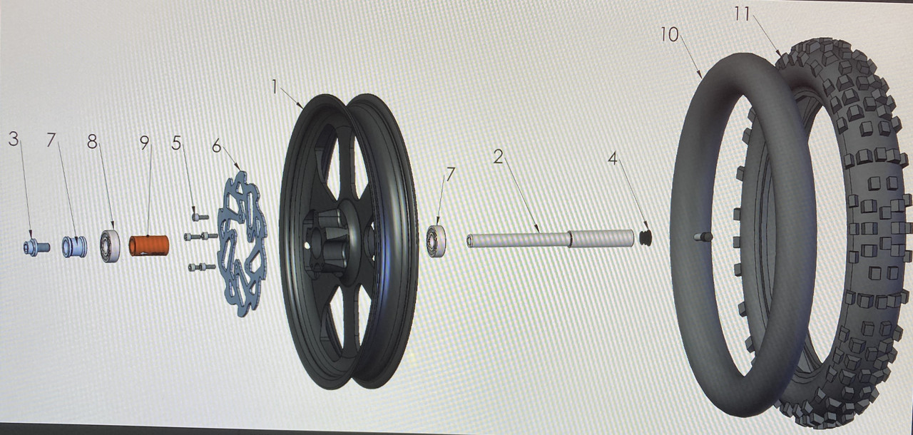 BOLT - M10 X 16 - ALUM - HOLLOW AXLE