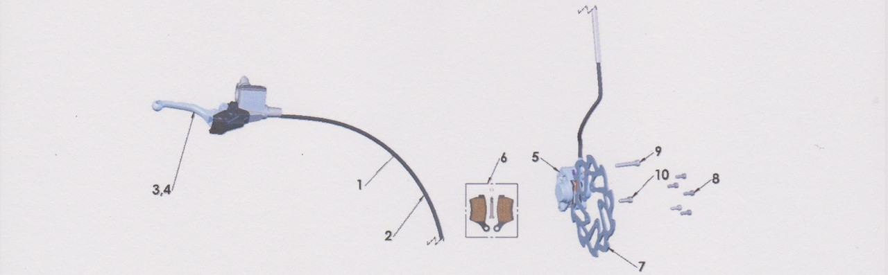 CALIPER ASSY - FRONT - CARD 2 PISTON - CX50 KING 2018-2023