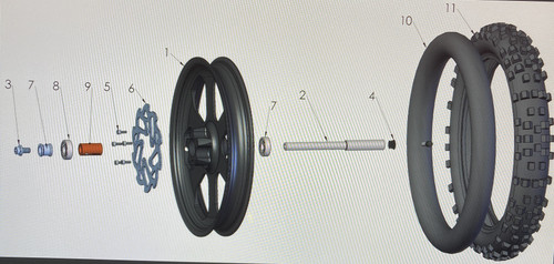 TIRE - FRONT - 60/100-12- DUNLOP MX33