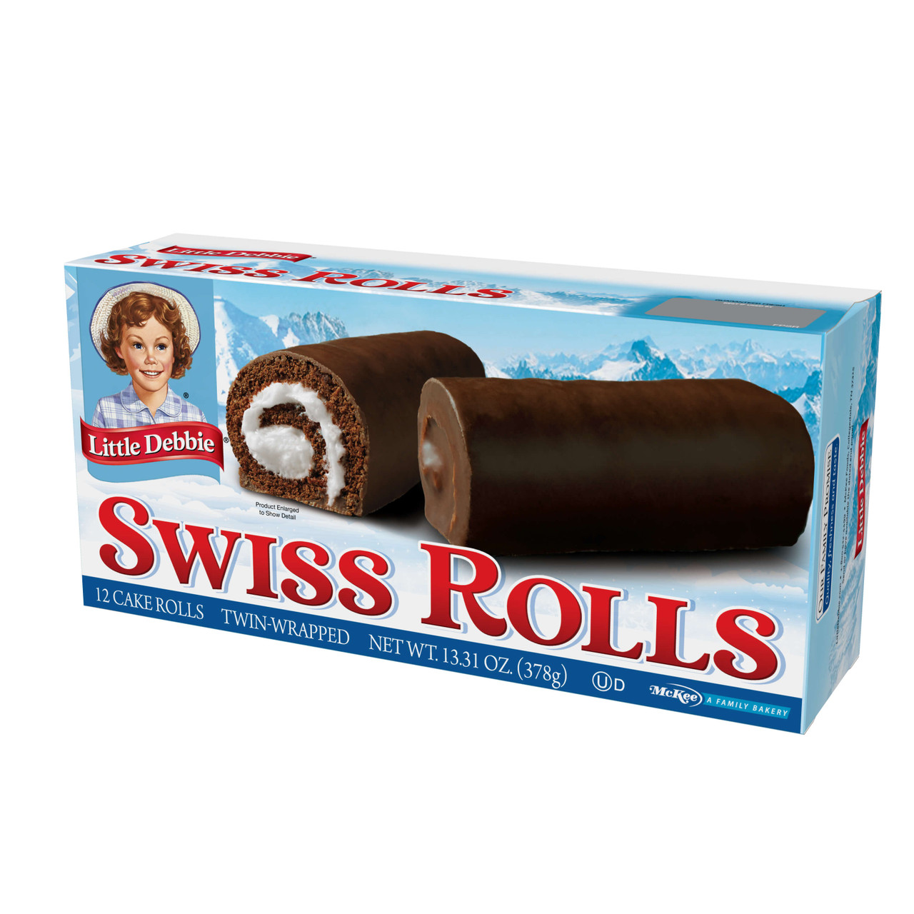 Yule Log snack cakes, mini yule log Little Debbie swiss rolls snack cakes