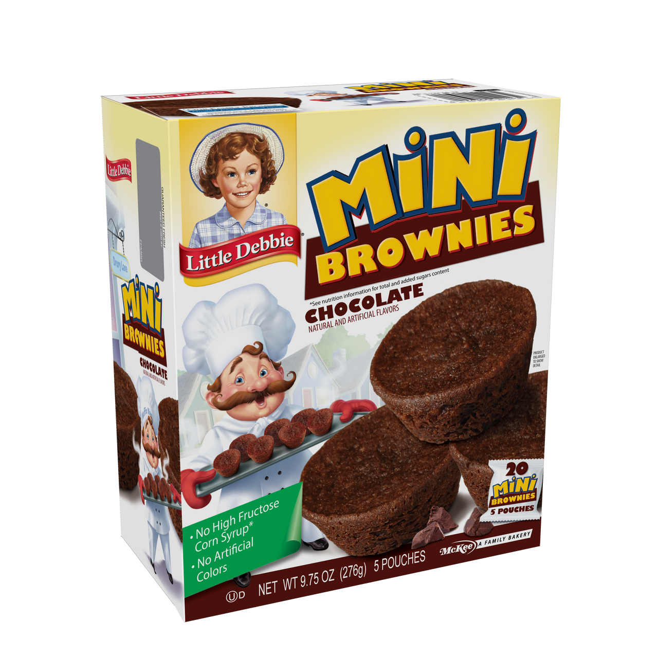 Little Debbie Brownies, Chocolate, Mini - 5 pouches, 9.75 oz