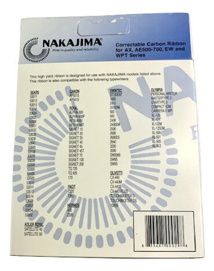 Nakajima Correctable Film Ribbon for WPT-150 and WPT-160 - 90,000 Characters